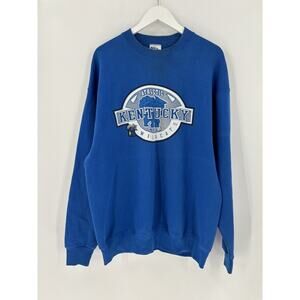 Pro Player Kentucky Wildcats Sweatshirt Mens XL Blue Logo Pullover 90s UK Cotton